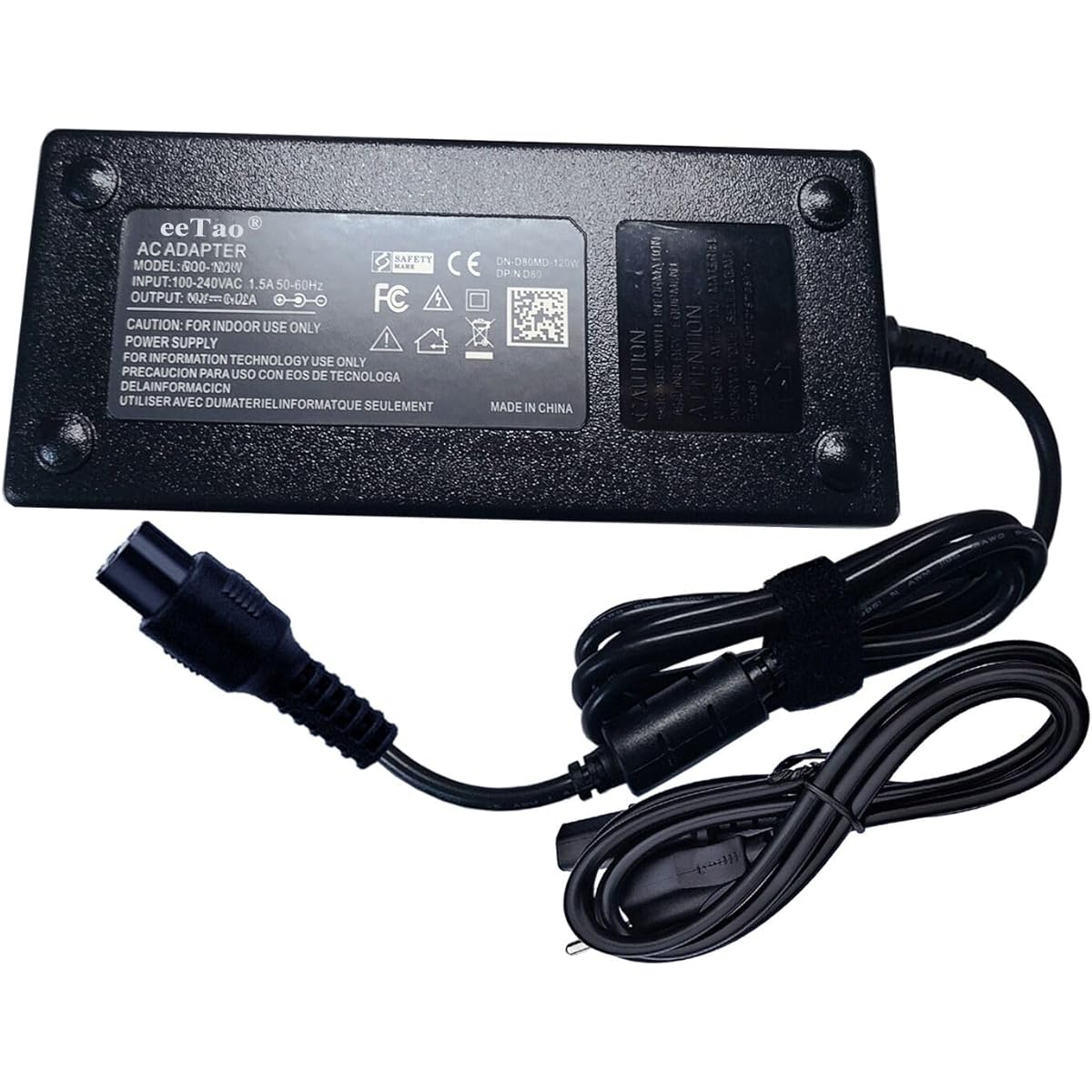 eeTao 3 Prong 54.6V AC/DC Adapter Charger Compatible with MotoTec Pro MT-Dirt-Pro-1500 MT-1500W-Pro MT-Pro-DB 48V Lithium Li-ion Battery 1500W 1600W Model LS-018C20-5452000 54.6VDC 2A Power Supply