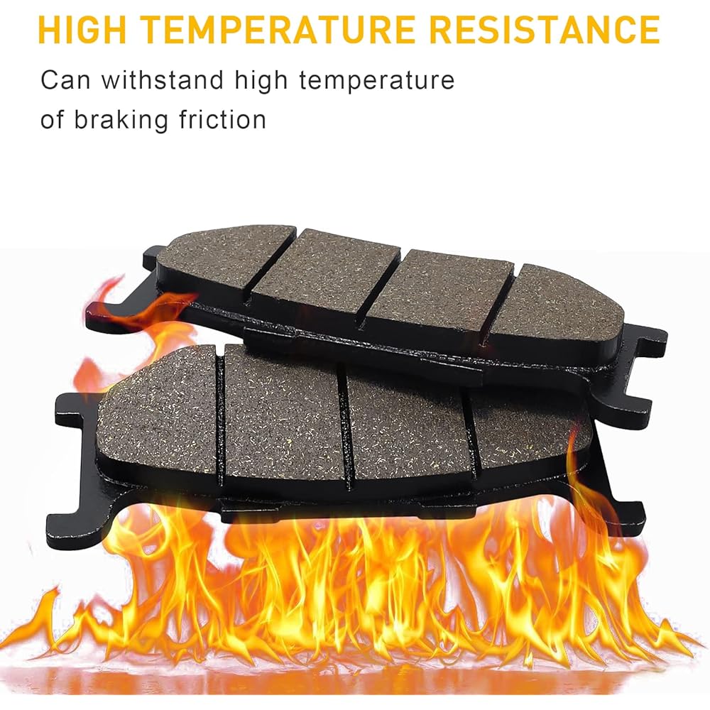 Sollon Front and Rear Brake Pads for Yamaha XV1600 RoadStar 2001-2005, XV1600 RoadStar Silverado 2007-2009, Royal Star 1300 XVZ1300 2005-2013, Midnight 2003, Midnight Star 2002-2003, Wildstar 1600.