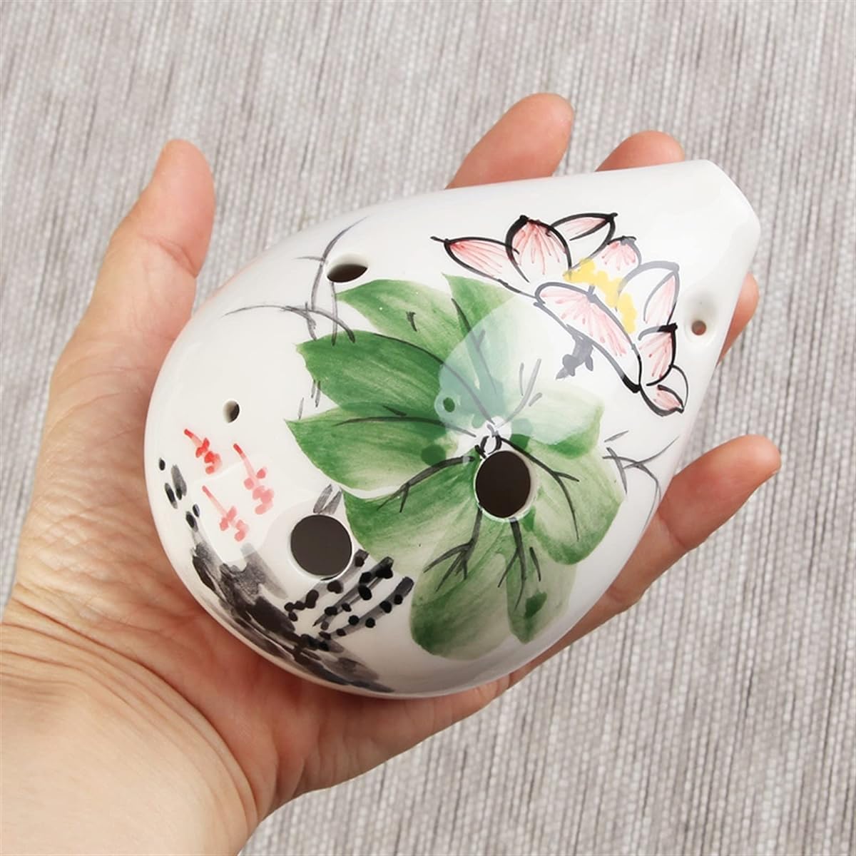 Professional 6 Hole Alto F Key Ceramic Ocarina for Students and Kids Self-Study 6 Hole Hand-Painted Ocarina Ocarina Musical Instrument (2)
