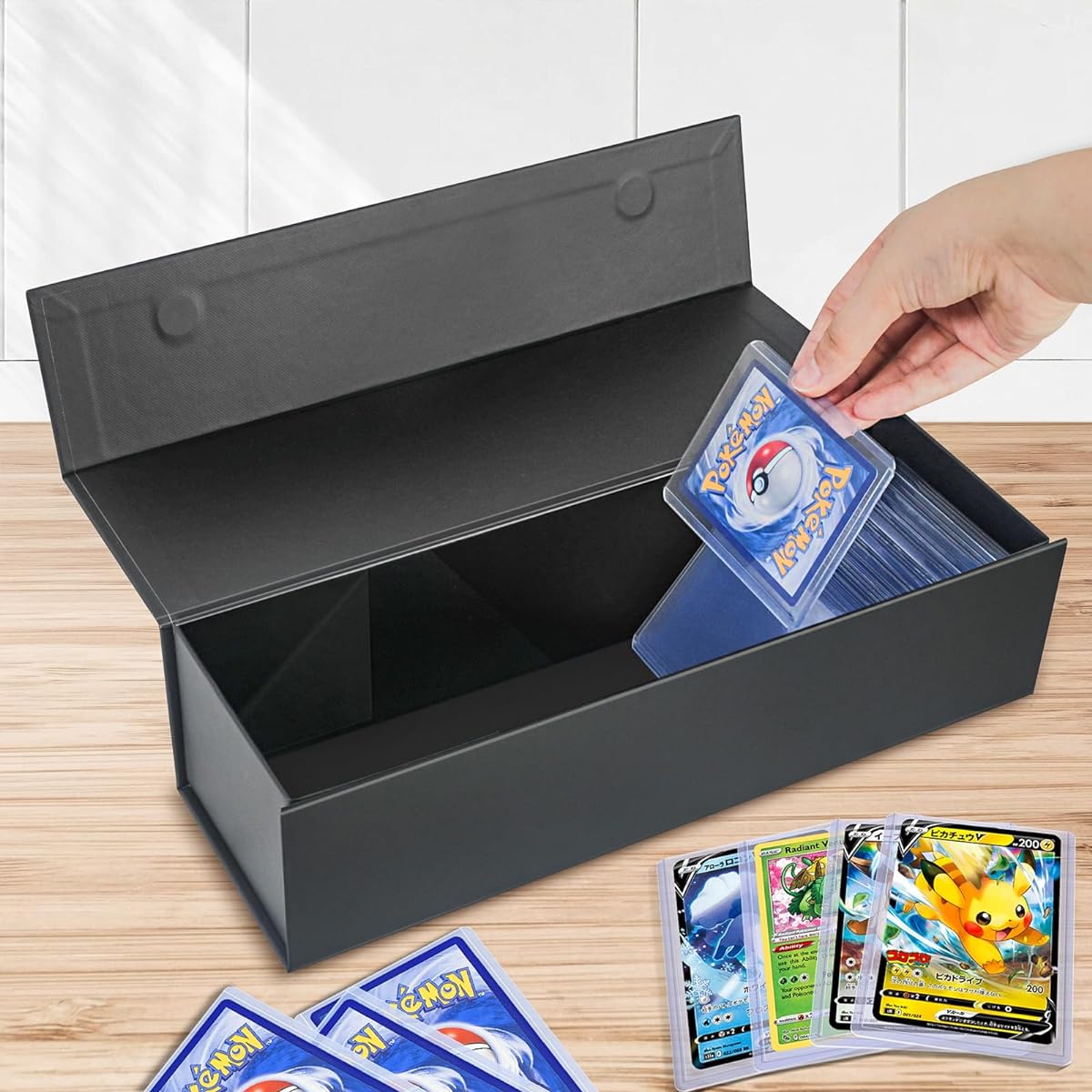 Trading Card Storage Box Top Loader Storage Box Trading Card Holder Top Loader Hobby Box for 800 Cards - 1 Pack