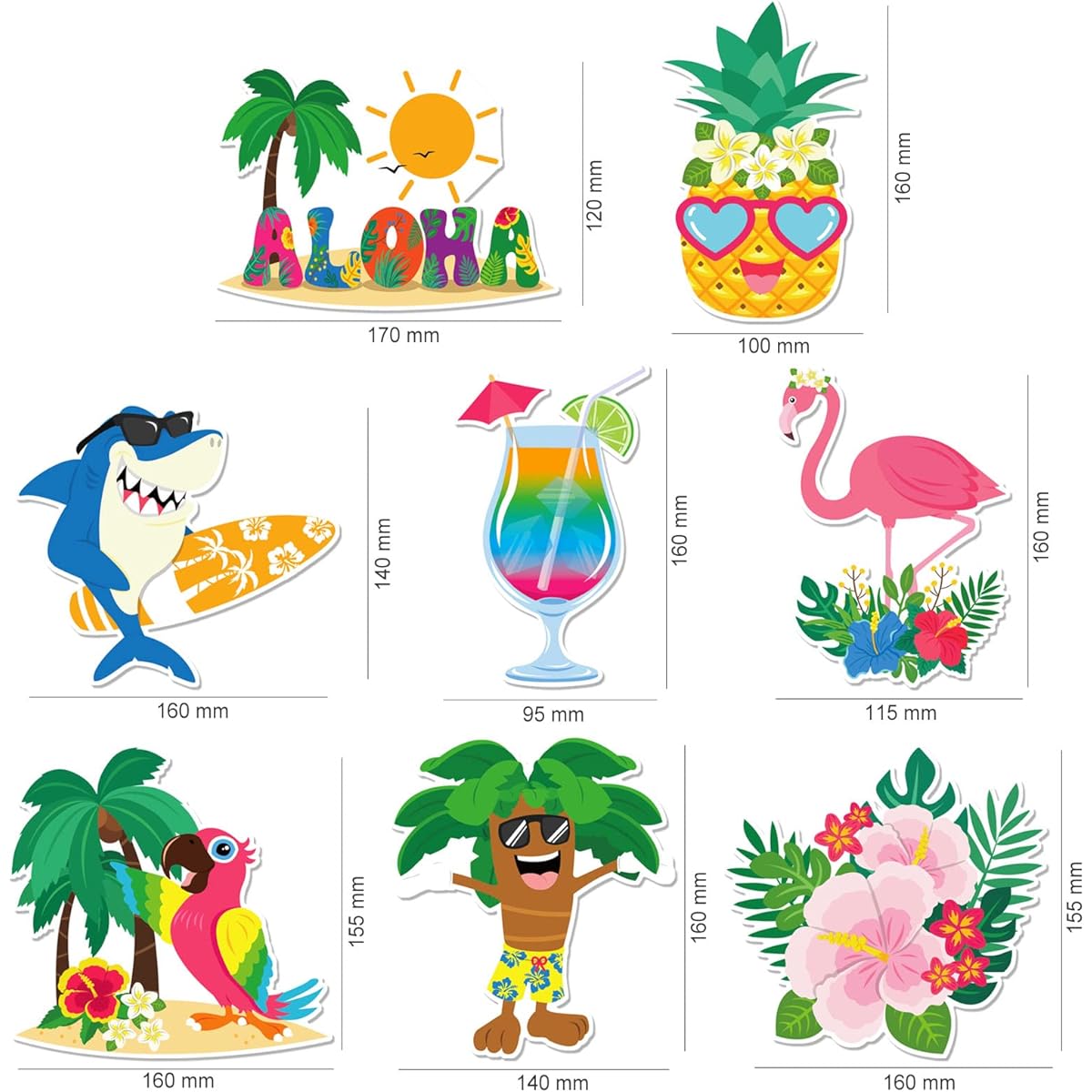 HOWAF 30 Pieces Hawaiian Tropical Luau Party Hanging Swirls Tropical Flamingo Parrot Palm Foil Ceiling Swirls Decorations Pineapple Spiral Streamers Summer Beach Tiki Party Decorations Supplies