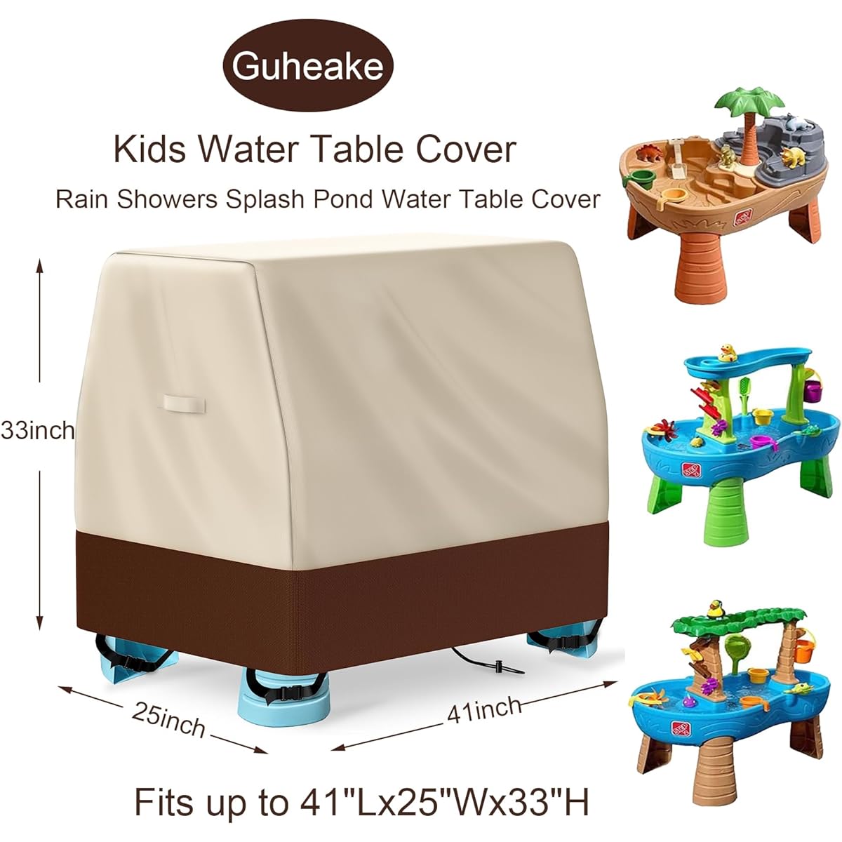 Guheake Outdoor Toy Cover Children's Water Table Cover Step2 Rain Shower Splash Pond Water Table Cover Only Outdoor Waterproof Dustproof Sun Protection Toy Cover