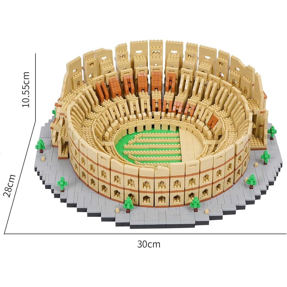 LULUFUN Microblock Colosseum Amphitheatre Rome Toy Miniblock Roman Colosseum Building World Heritage Model Kids Adults Birthday Christmas Gift Popular (5594 pcs)