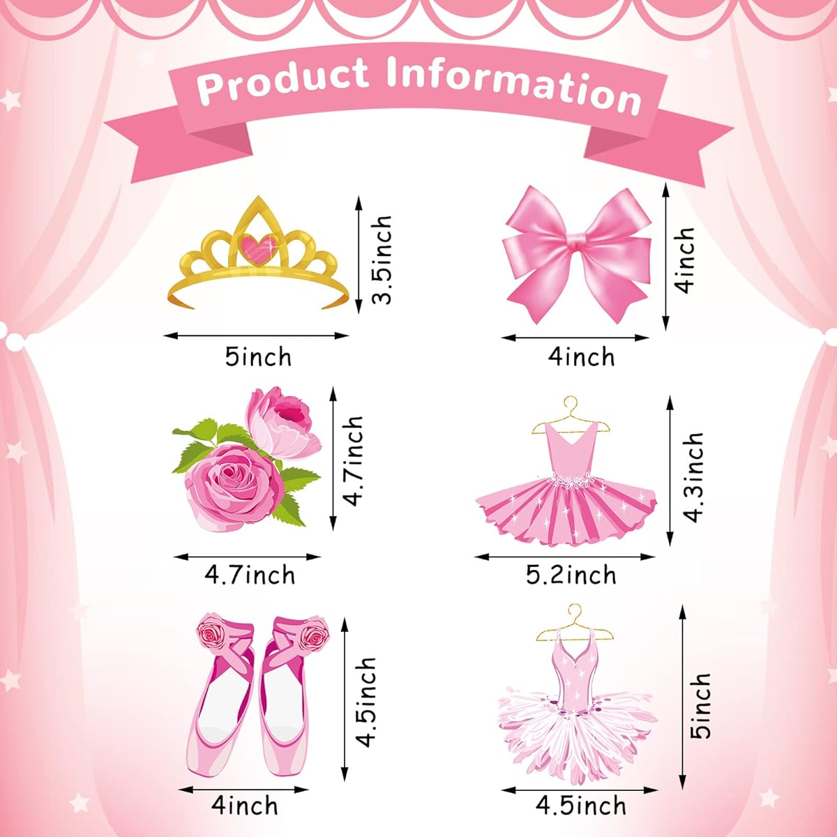 Ballerina Birthday Party Decorations Ballerina Birthday Banner Ballerina Hanging Swirl Decorations Ballerina Party Supplies Ballerina Party Decorations for Birthday Baby Shower Party 37 Pieces