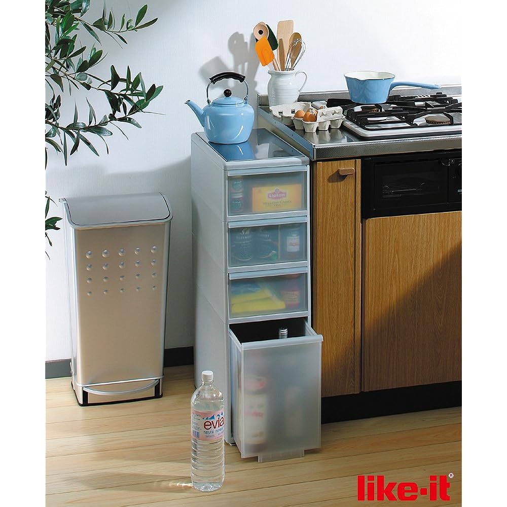 Slim Storage Midi Stocker with Stainless Steel Top Plate Graystone MS-103