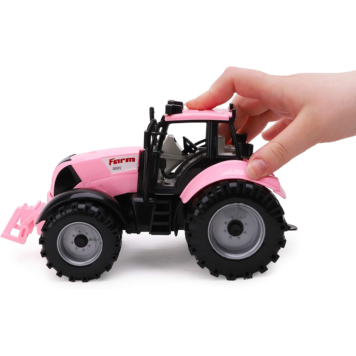 Toyland Friction Farm Tractor with Opening Bonnet (Pink)
