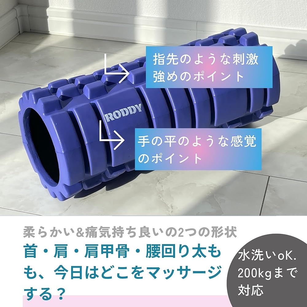 Roddy Foam Roller Massage Ball 3 Piece Set Fascia Roller Myofascial Release Foot Pressure Points Fascia Roller Release (Blue)