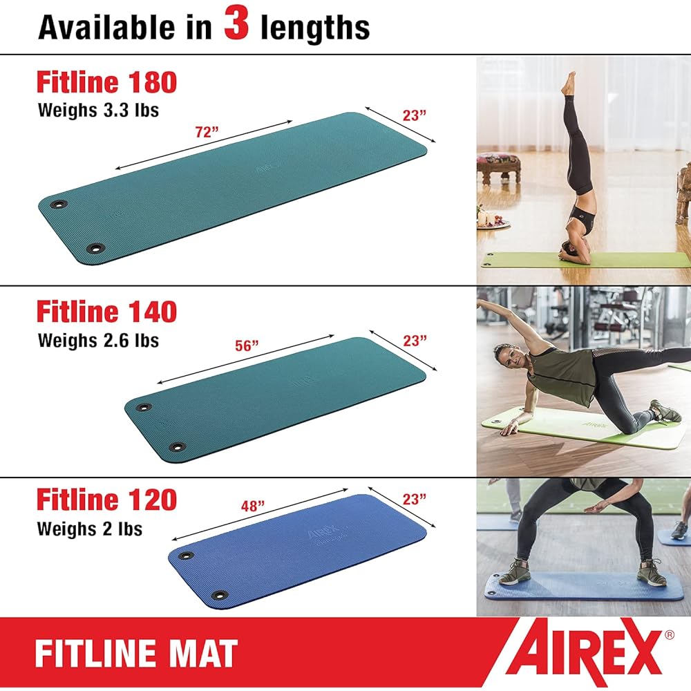 AIREX Training Mat Fitline 180 Thickness 10mm Charcoal FITLINE 180 FITLINE180SI Charcoal