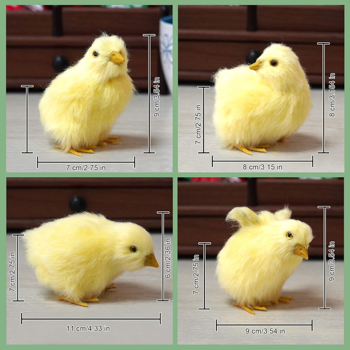 Realistic Stuffed Animals Small Chick Figurine Lifelike Furry Animal Toy Artificial Chicken Sounds Photography Props Chicken Decoration 4 Poses