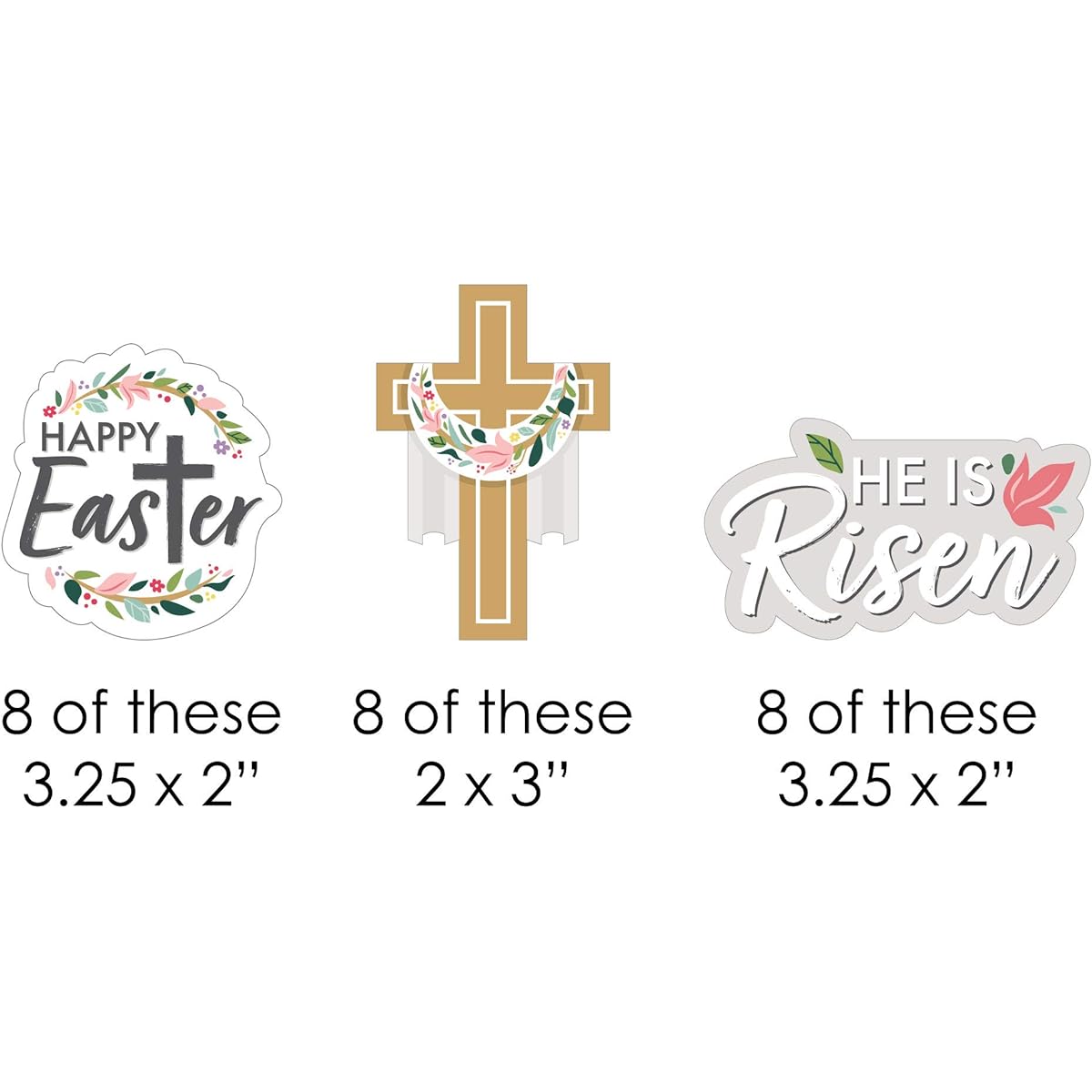 Big Dots of Happiness Religious Easter - DIY Christian Holiday Party Cutouts - 24 Pieces