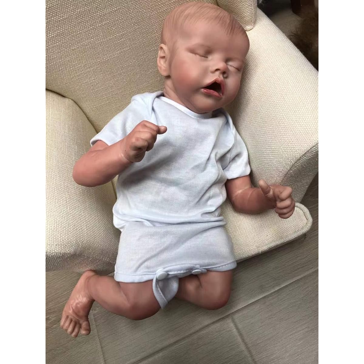 Dollbie Reborn Baby Doll 17 Inch Lifelike Vinyl Newborn Girl Doll (Handmade)