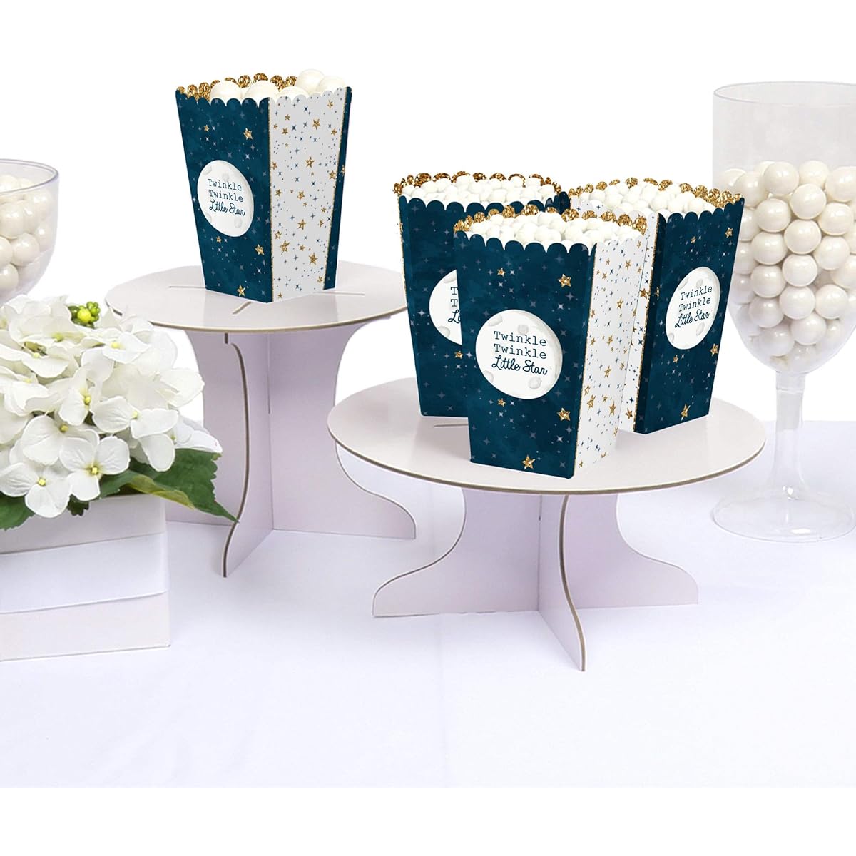 Big Dot of Happiness Twinkle Little Star - Baby Shower and Birthday Party Favor Popcorn Treat Boxes - Set of 12