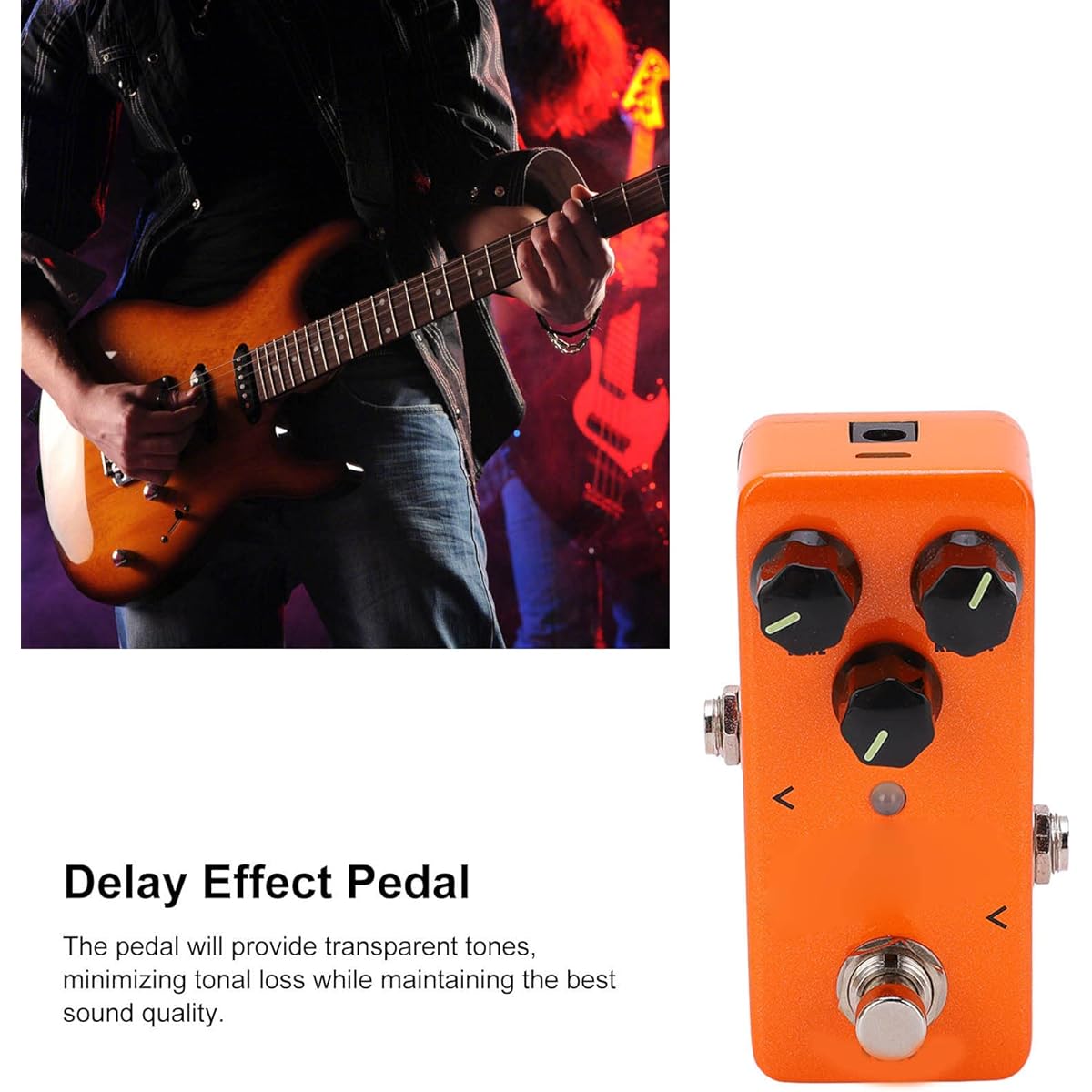 Effect Pedal, 800ms Delay Guitar Effect Pedal for Musical Instruments