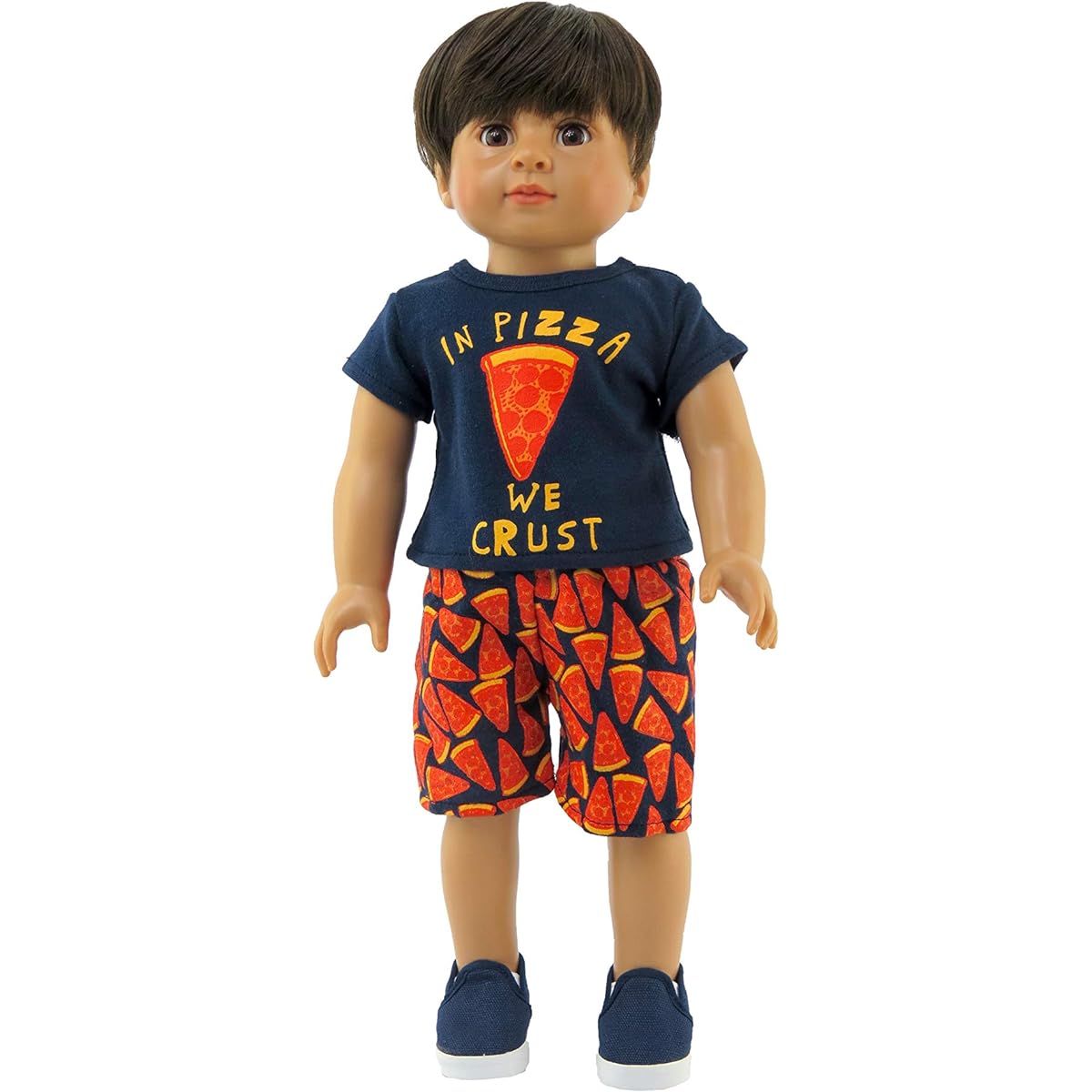 "In Pizza We Crust" Outfit - Fits 18" American Girl Doll, Madame Alexander, Our Generation, etc. | 18" Doll Clothes