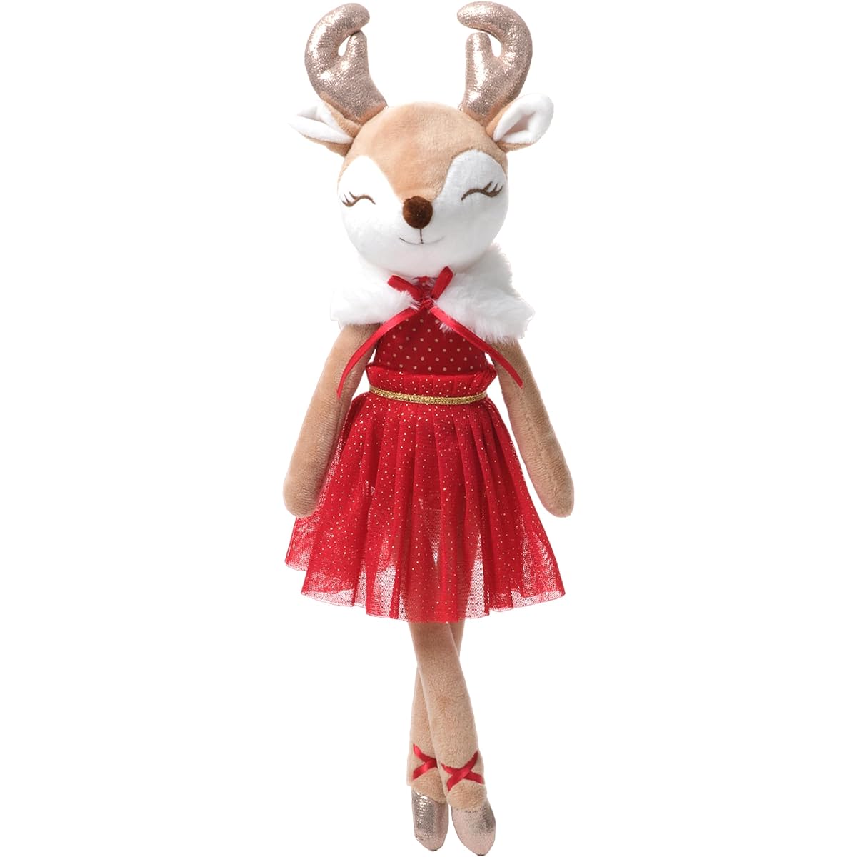 Bearington Noella Plush Reindeer Ballerina Doll 16.5"
