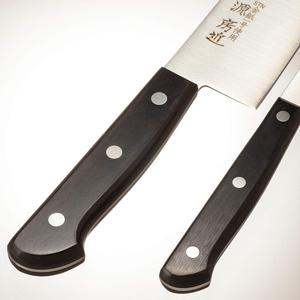 Toshu Giken Knife Set of 2 (Santoku/Pete) 180mm/120mm "Fusachika Kinshi Ichigo" Japanese Knife Made in Japan 11351
