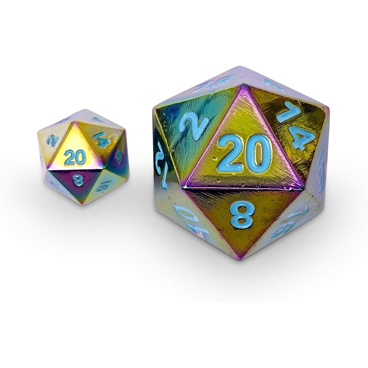 Queens Treasure - Norse Foundry Boulder D20 Metal RPG Dice | 45mm Polyhedron for Role Playing Games