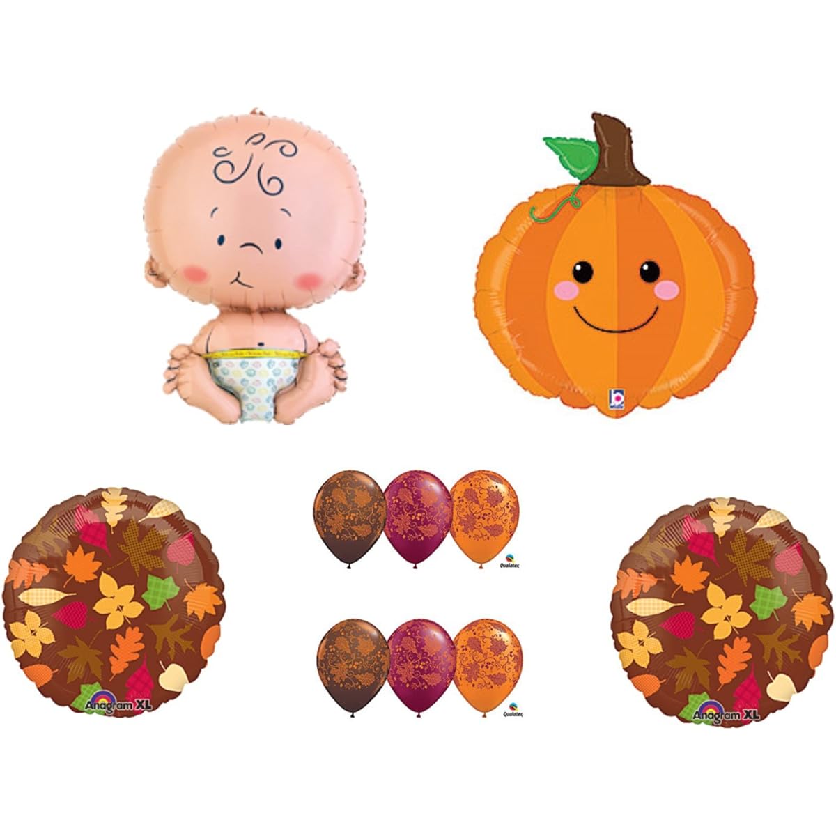 Cute Lil Little Pumpkin Patch Fall Baby Shower Party Balloons Decoration Supplies