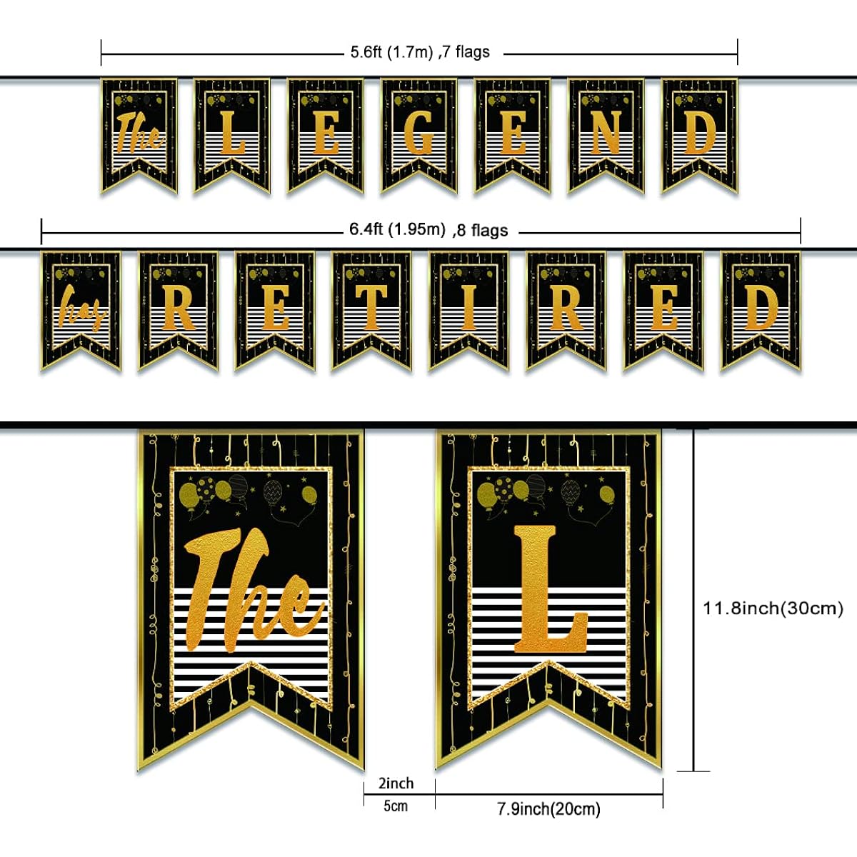 The Legend Has Retired Banner, Retirement Party Indoor Outdoor Decorations, Retirement Party Supplies Decorations, Happy Retirement Yard Signs, Black Gold Banner for Retirement Party