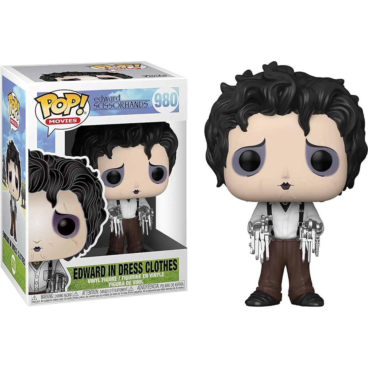 POP Edward Scissorhands - Edward in a Dress Funko Pop! Vinyl Figure (Includes Compatible Pop Box Protector Case), Multicolor, 9.5cm