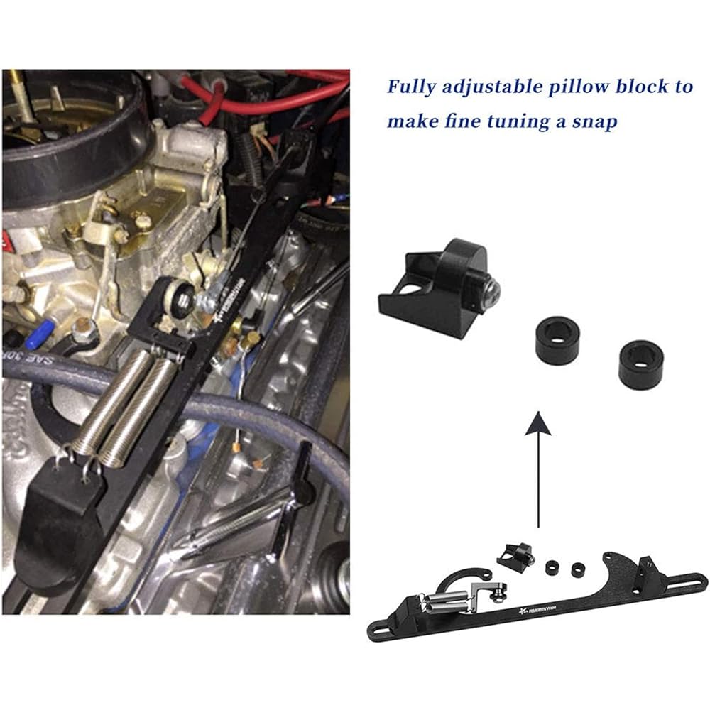 (Ryanstar) Ryanstar 4150 4160 Aluminum Series Black Red Billet Throttle Cable Carburetor Bracket China Black RS-BT001