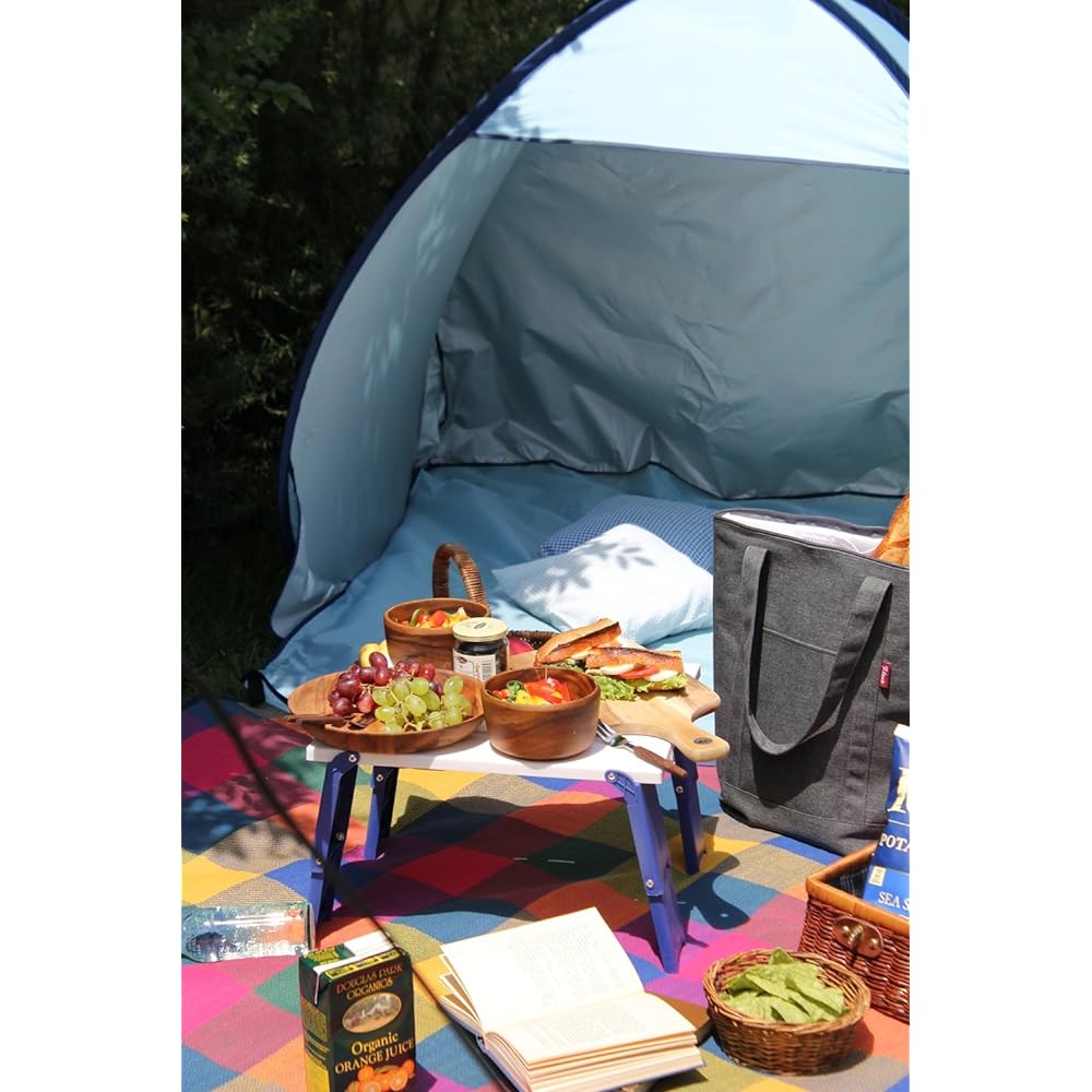 Asahi Koyo Picnic Tent Pop-up Sunshade Blue 105 x 125 x 100 cm Durable Sun Shade for 1 Person Folding Lightweight Compact