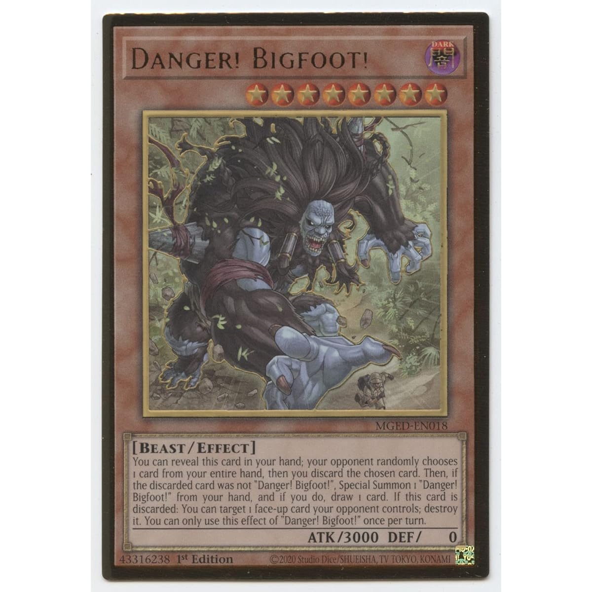 Danger! Bigfoot! - MGED-EN018 - Premium Gold Rare - 1st Edition