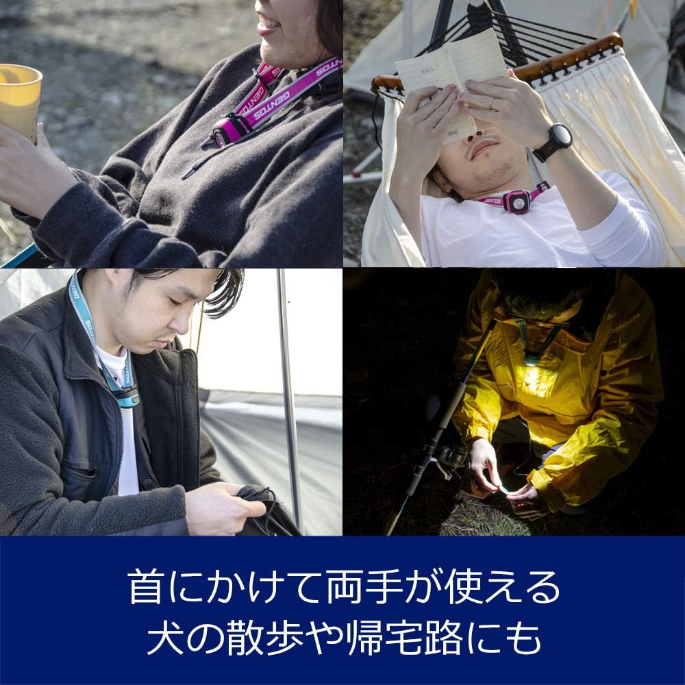 GENTOS LED Headlight USB Rechargeable (Built-in Rechargeable Battery) 260 Lumens Waterproof Lightweight 50g CP-260R Various Outdoor Camping Running