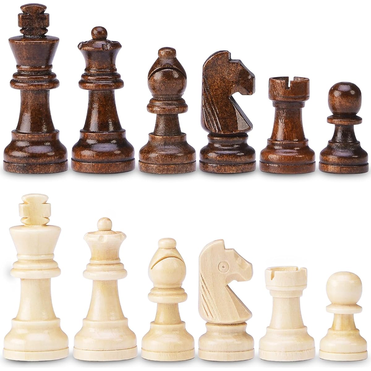AMEROUS Magnetic Wooden Chess Pieces 2.5" King
