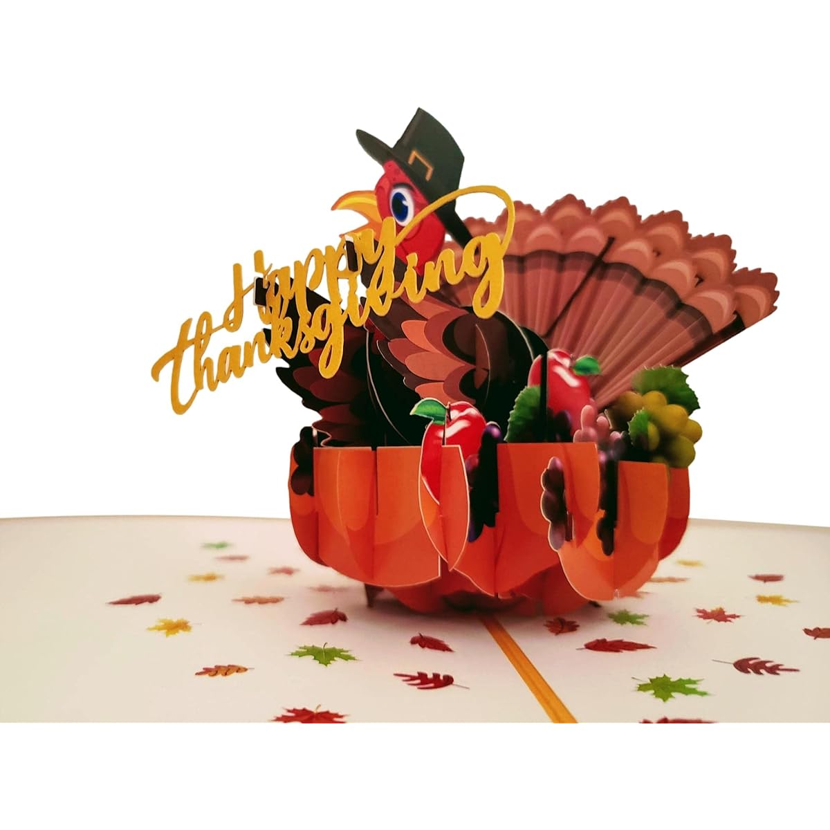 iGifts And Cards Amazing Thanksgiving Turkey 3D Pop Up Greeting Card - Festive Decoration Centerpiece Holiday Gift Inspiration Fall Autumn Thanksgiving Cool Pilgrim's Day