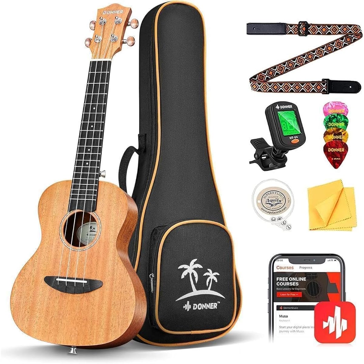 M182410370 Ukulele Soprano Beginner Set 21 inch YV57