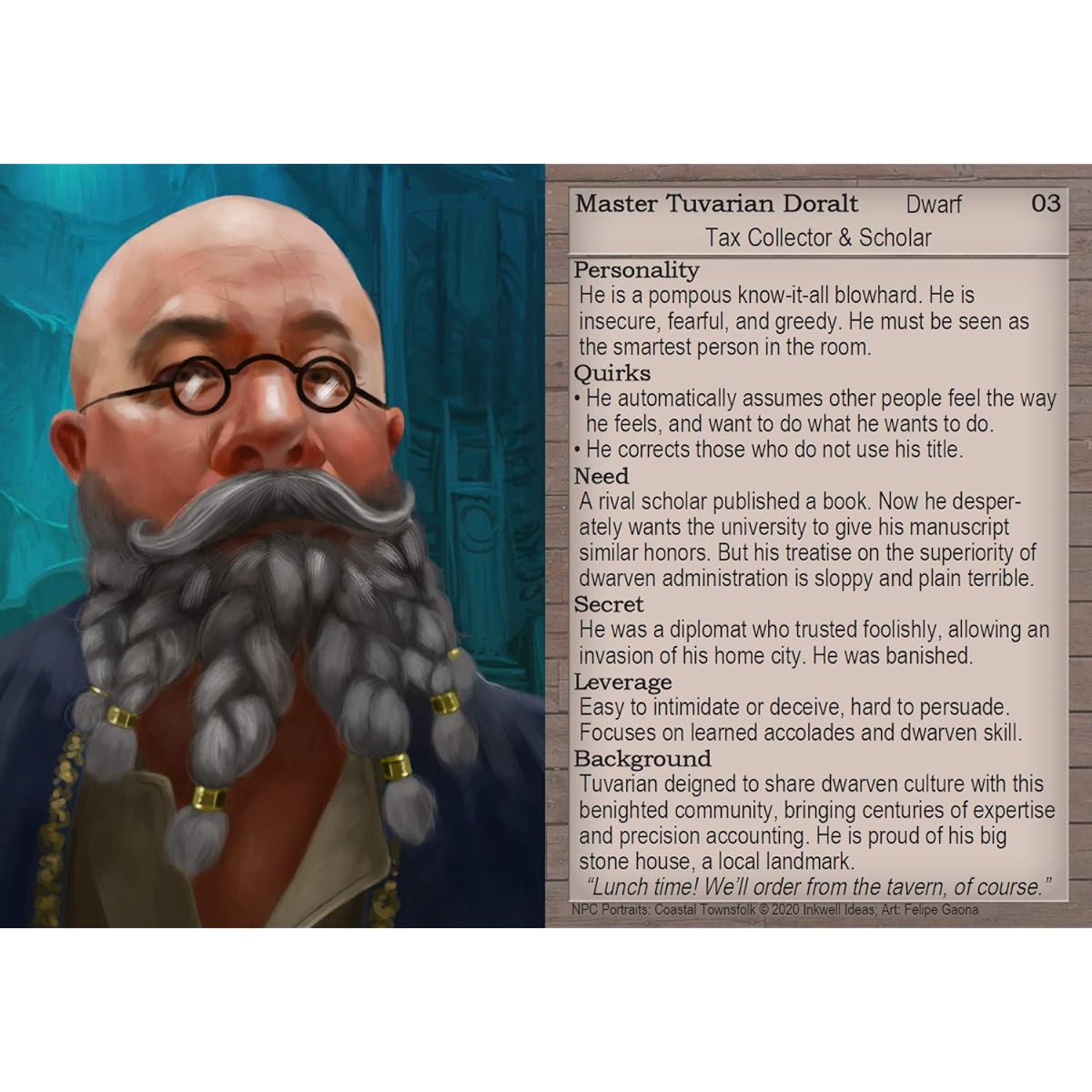 Inkwell Ideas NPC Portrait Deck Coastal Townsfolk
