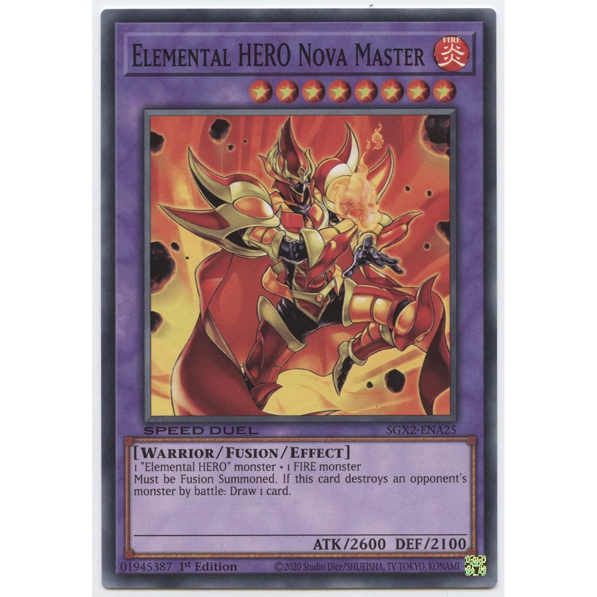 Elemental Hero Nova Master SGX2-ENA25 Common First Edition