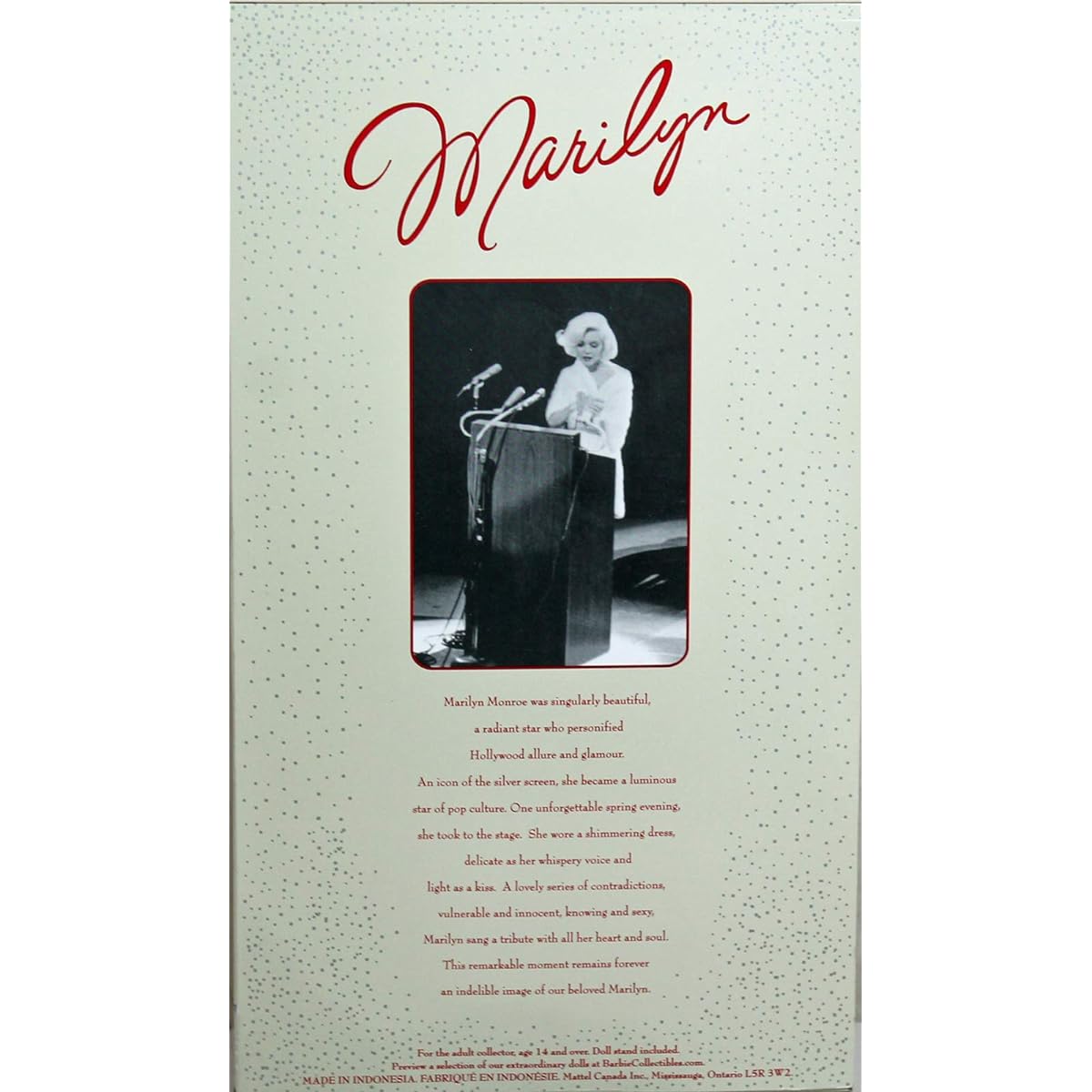 Timeless Treasures Collector Edition Marilyn Monroe by Mattel