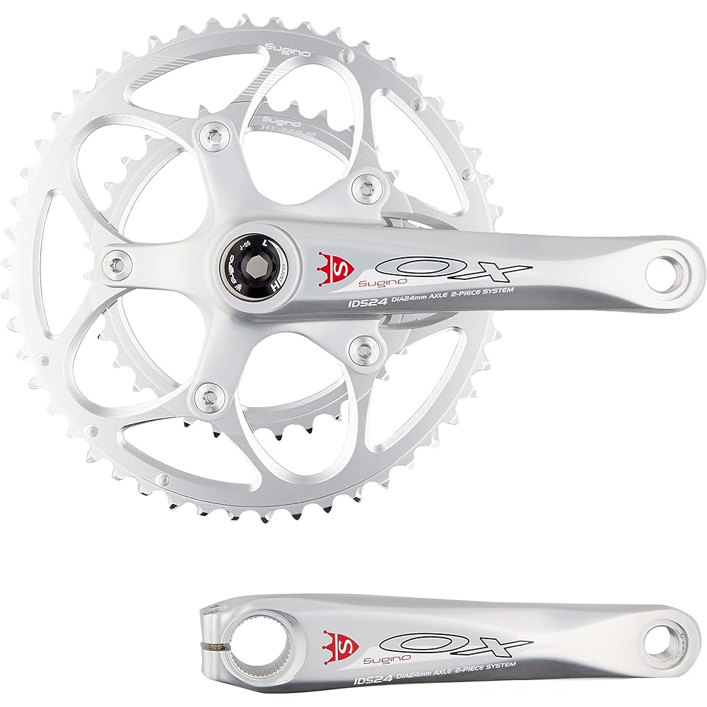 Sugino Crank Bicycle OX2-901D Chainring/Crank Set Compatible with Shimano 11s/10s No BB included Compatible with Shimano 11s/10s BB Standard: IDS24 Road Hill Climb Touring Gran Fondo Cyclocross Triathlon OX2-901D