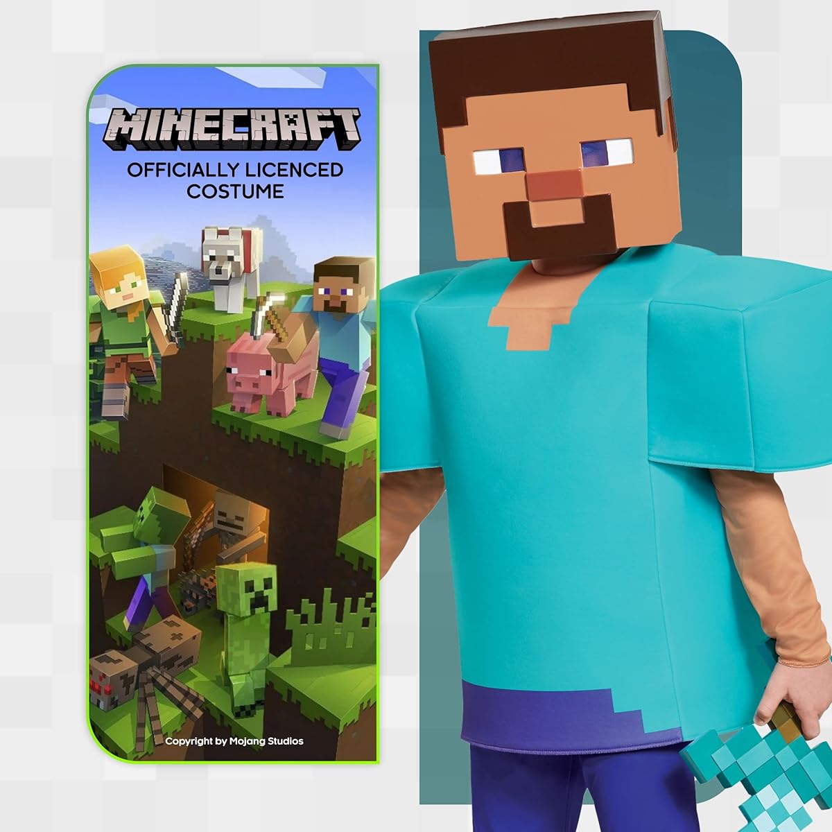 Disguise Steve Deluxe Minecraft Costume Medium (7-8) 65651K
