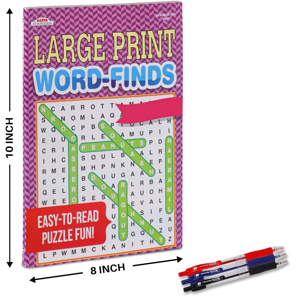 VARIETY SAVINGS 4 Pack 350+ Word Search Puzzle Books for Adults, Seniors, Brain Stimulation, Large Print Activity Books (Variety Pack Bulk Purchase) Paperback - Large Format Digest Combo
