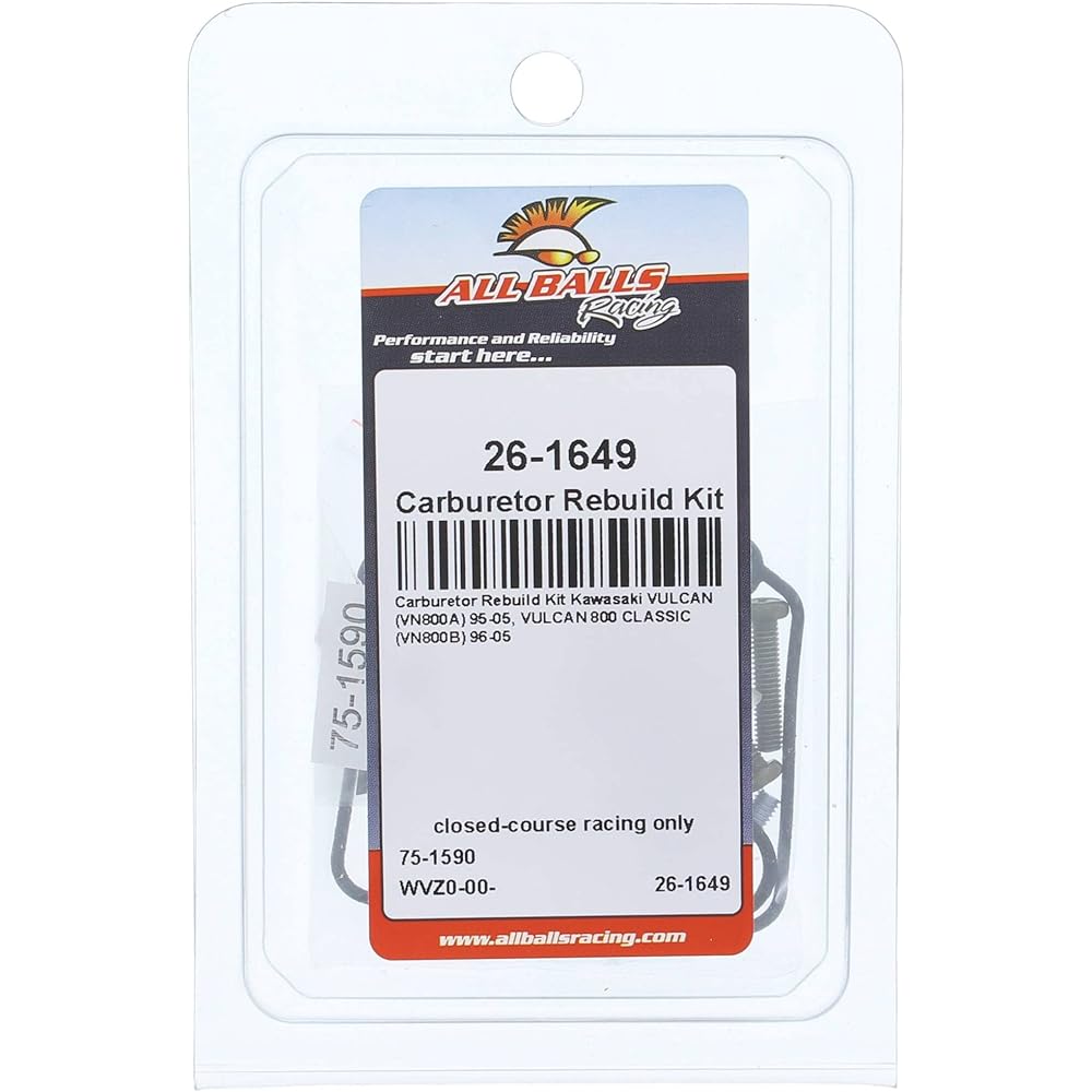 New All Balls Carburetor Rebuild Kit 26-1649 for Kawasaki VN 800 A Vulcan 1995-2005 VN 800 B Classic 1996-2005