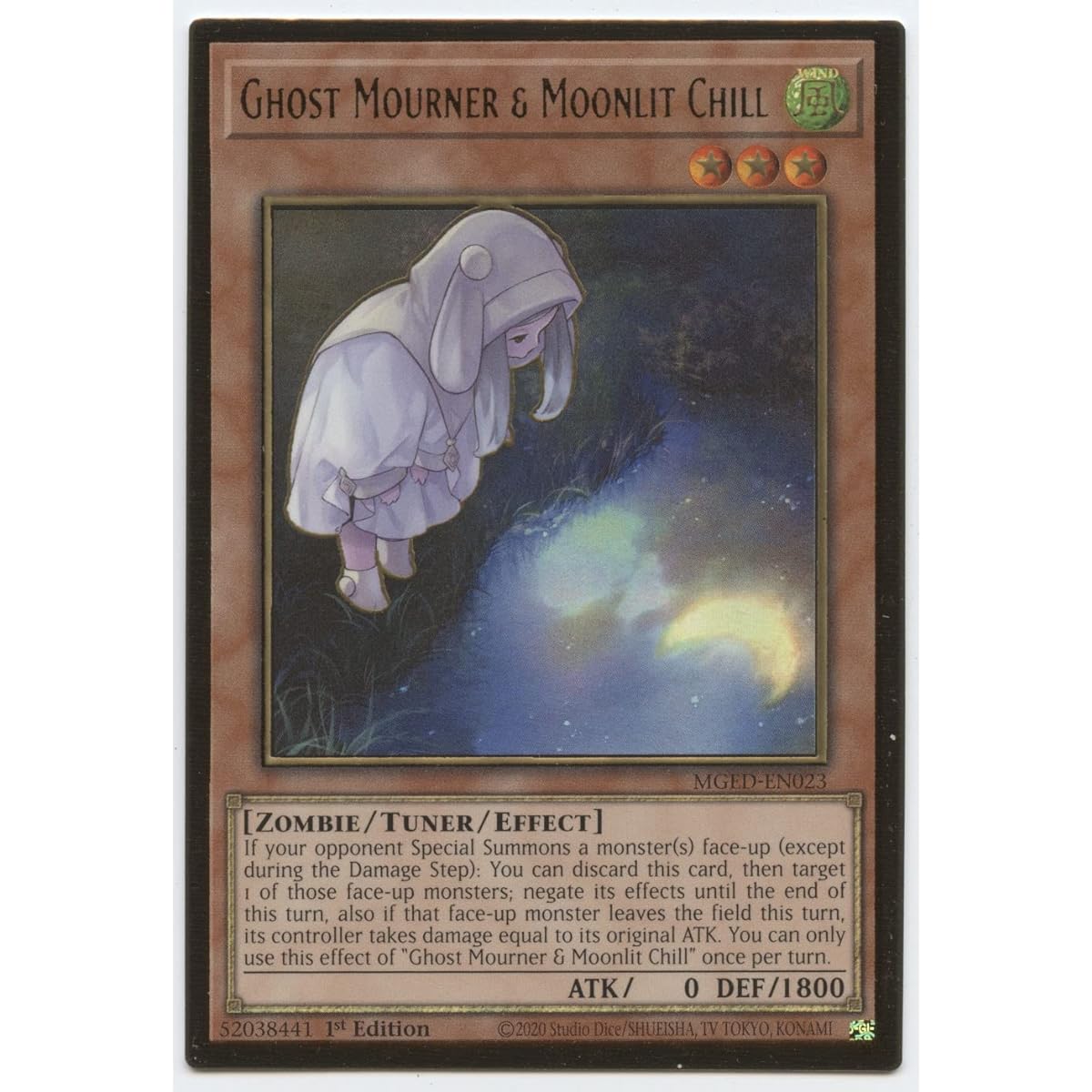 Ghost Mourner & Moonlight Chill (Alternate Art) -MGED-EN023-Premium Gold Rare-First Edition