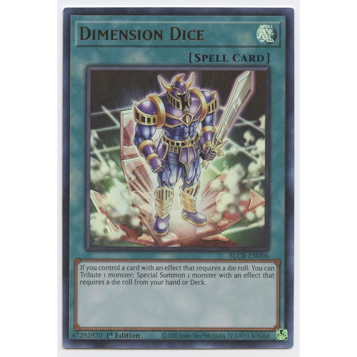 Dimension Dice BLCR-EN006 Ultra Rare First Edition