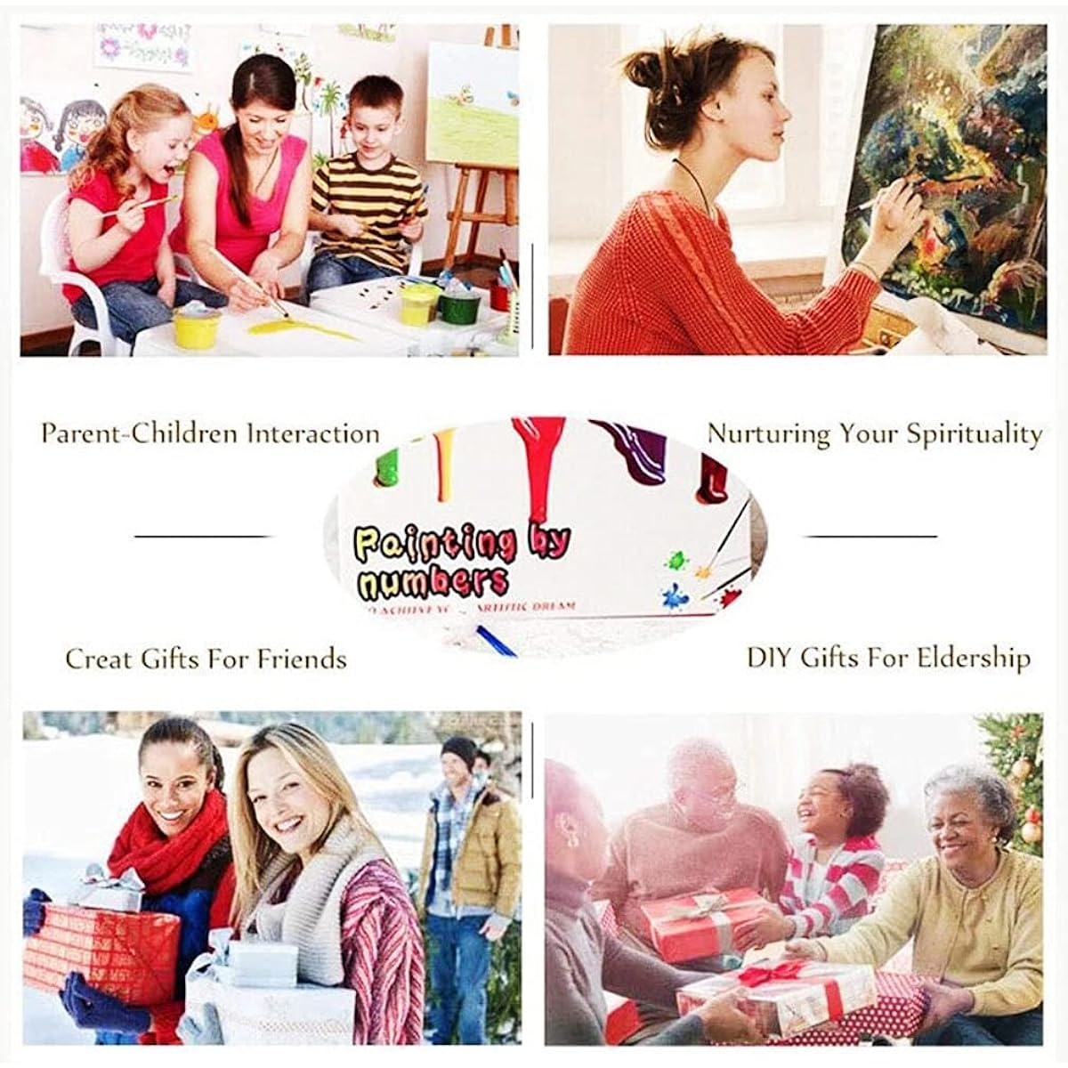 Meecaa Paint by Numbers Women Reading Cute Famous Picasso Kit for Adults Beginners DIY Oil Painting 16x20 Inches (Women, Framed)
