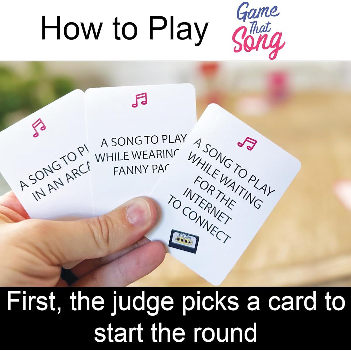 Game That Song 80's Mix Expansion - 50 New Cards - Musical Card Game for Families, Adults and Teens. Hilarious, Addictive, Competitive Fun for Game Night. Great for Groups.