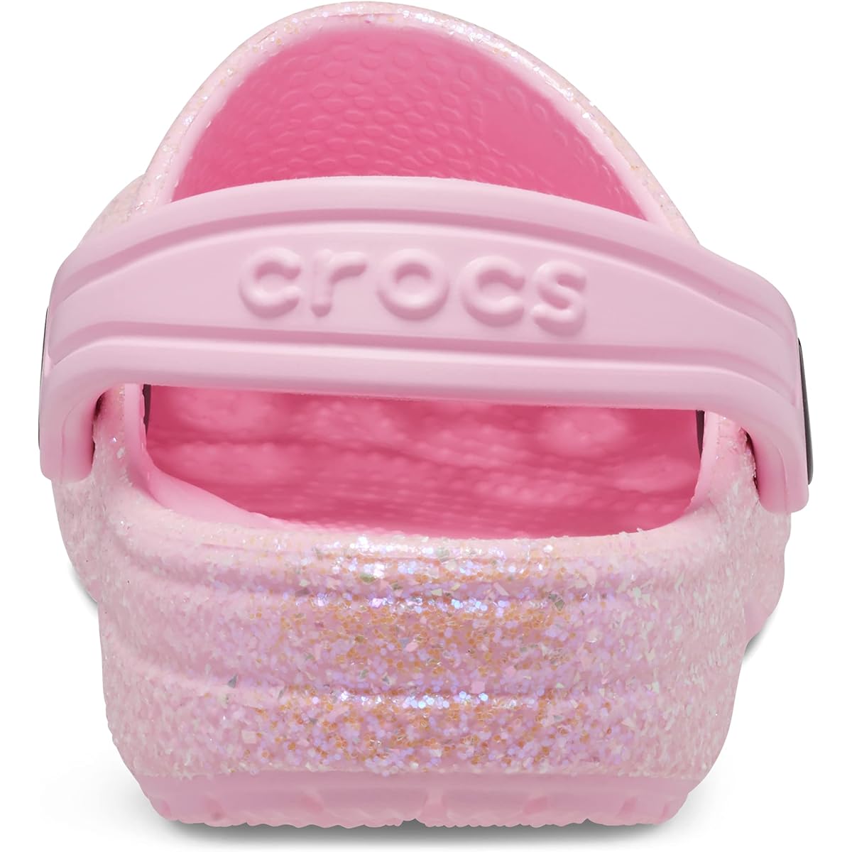 Crocs Kids Classic Glitter Clogs, Flamingo, 4 US Unisex Toddler