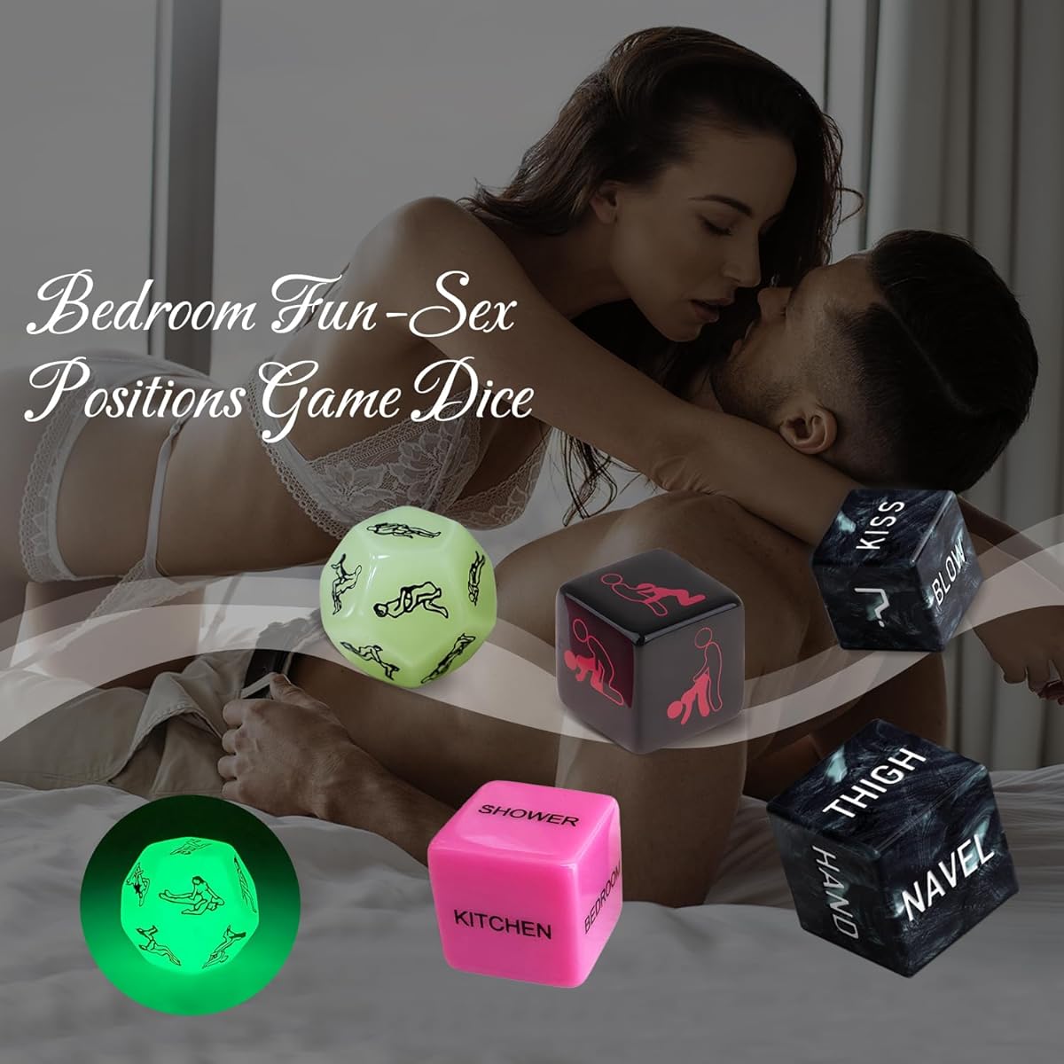 Prosixtoy 5 Date Night Dice for Couples - Anniversary Christmas Date Night Gift Wife Husband Men Valentine Birthday Dice He Her Boyfriend Girlfriend Husband Wife Wedding Couple Gift