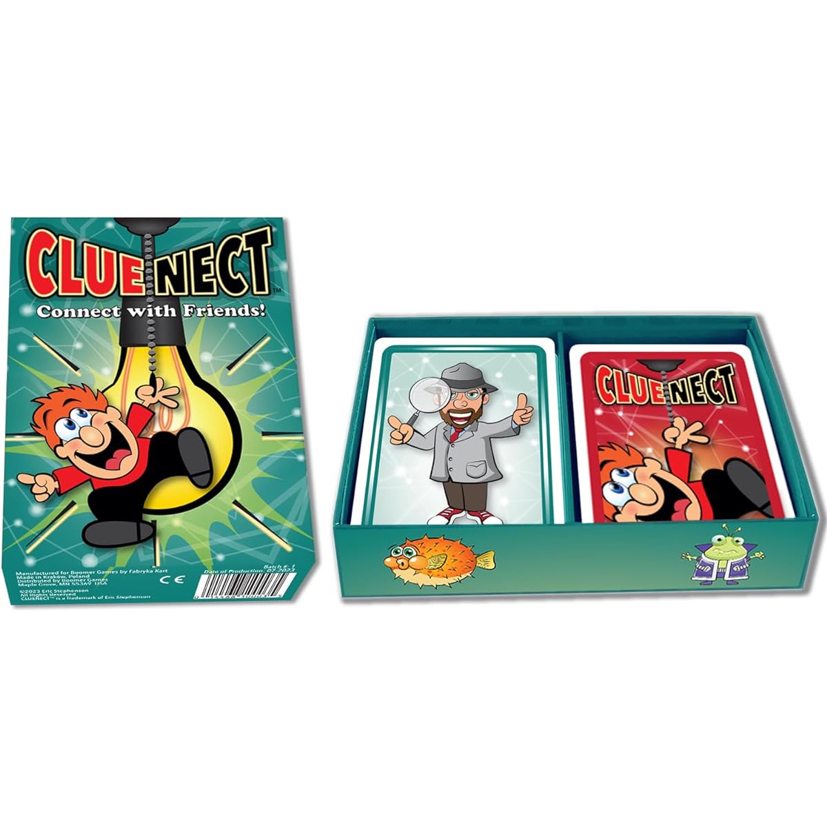 CLUENECT: A Wildly Fun Clue Deciphering Game - Connect, Discover, and Laugh with Friends and Family – The Makers of Moose Master, Green