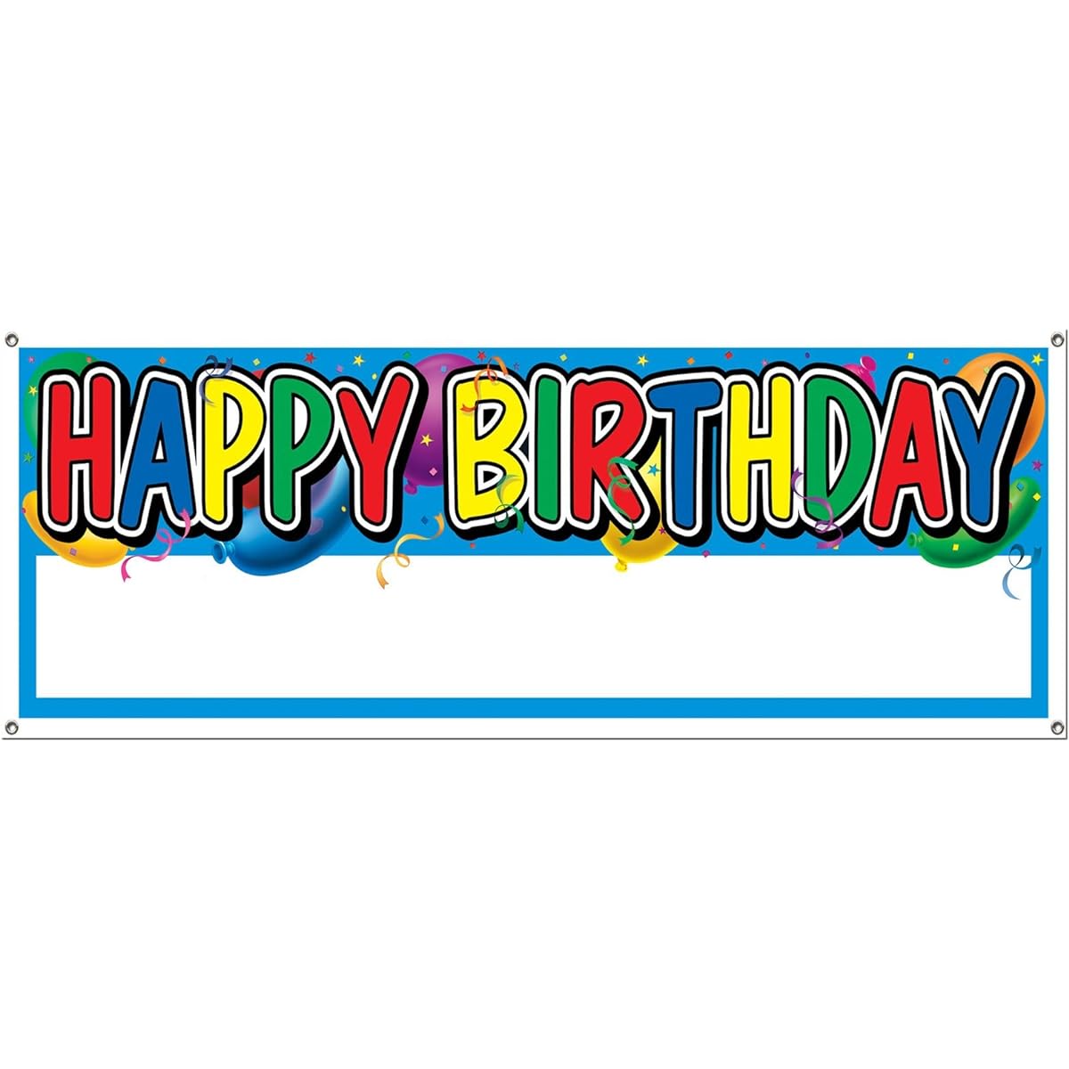Beistle Happy Birthday Sign Banner 5ft x 21in Multicolor