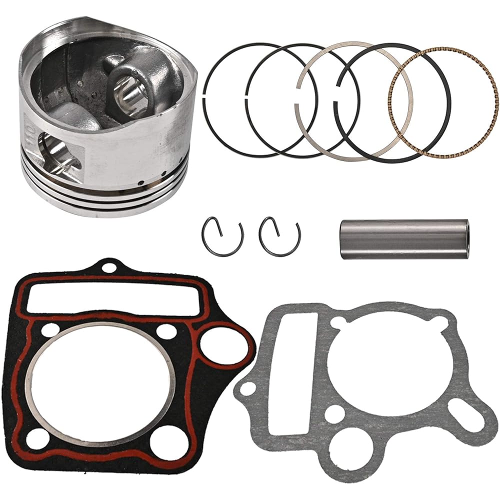 Trkimal 52.4mm Engine Cylinder Big Bore Kit Gasket and Piston Set for 4 Stroke Chinese TaoTao Coolster ATV 110cc Pit Quad Dirt Bike Go Kart
