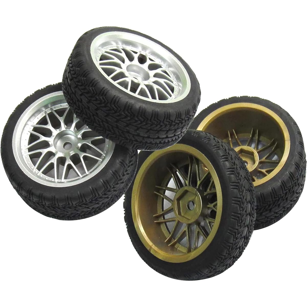 RC 1/10 Racing Car 12mm Hub Wheel Rim Rubber Tire for RC 1/10 On-Road Touring Racing Car A On-Road Racing Car Drift Touring Car
