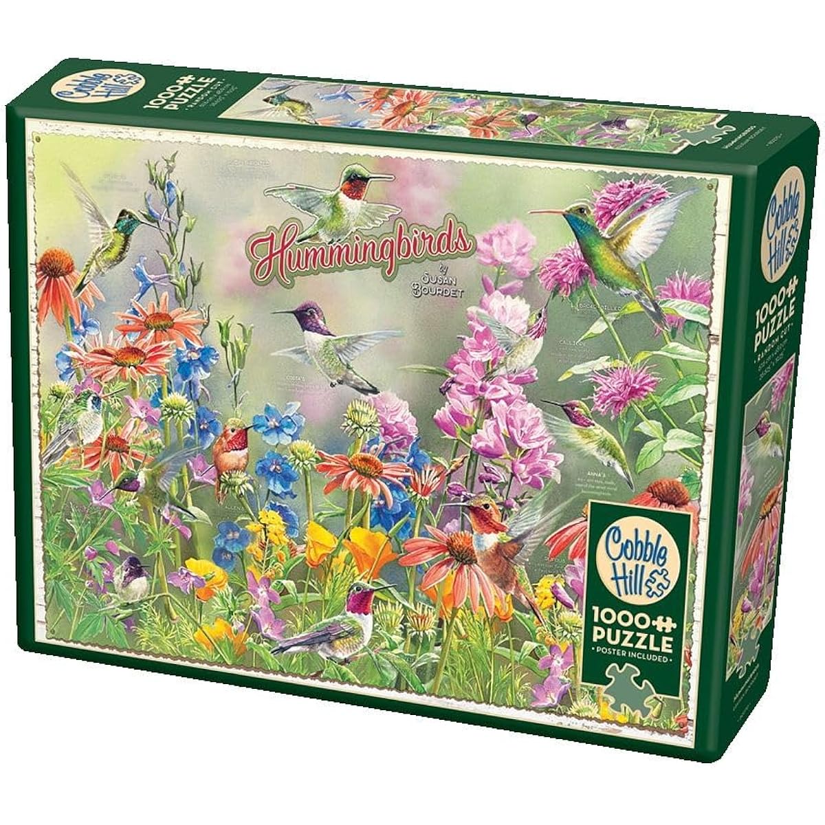 Cobble Hill 1000 Piece Puzzle Hummingbird (with Poster)