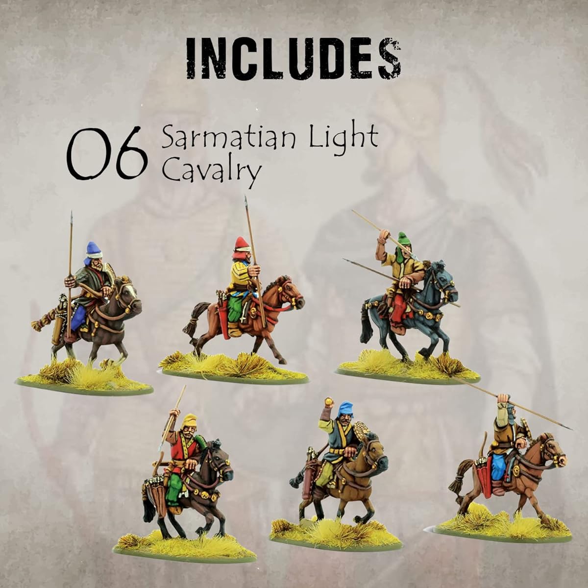 Wargames Delivered Warlord Games SPQR - Dasia & Sarmatia - Sarmatian Light Cavalry 28mm Miniature Base Roman and Greek Armies Miniatures War Games Roman War Games
